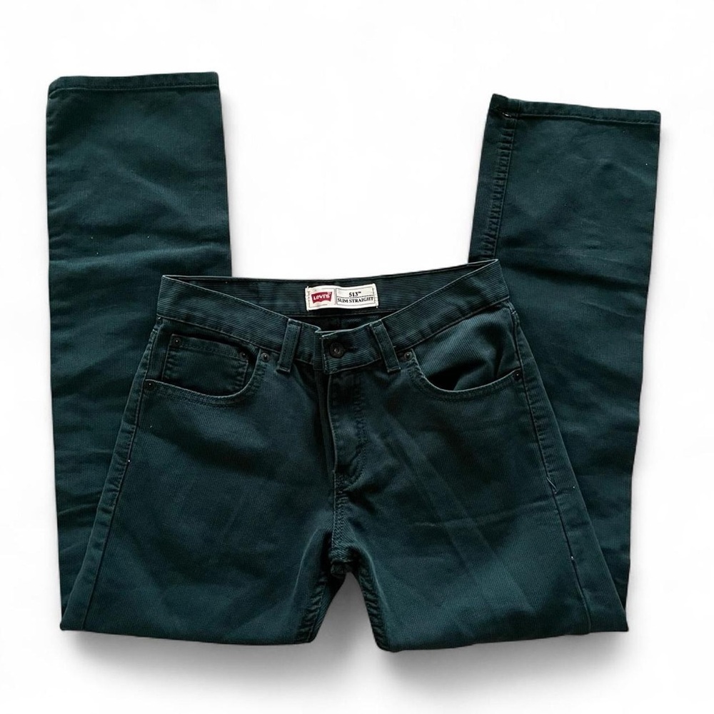 Levi's 513 Slim Straight Forest Green Pants